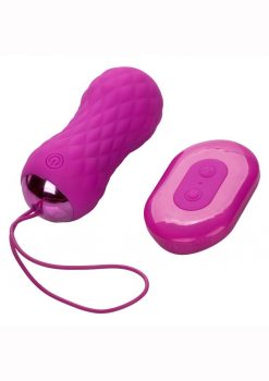 Slay #Spinme Silicone Rechargeable Rotating Vibrator with Remote Control - Purple