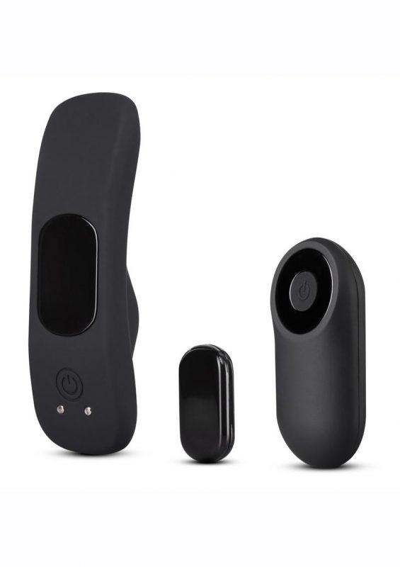 Temptasia Remote Control Silicone Rechargeable Panty Vibrator - Black