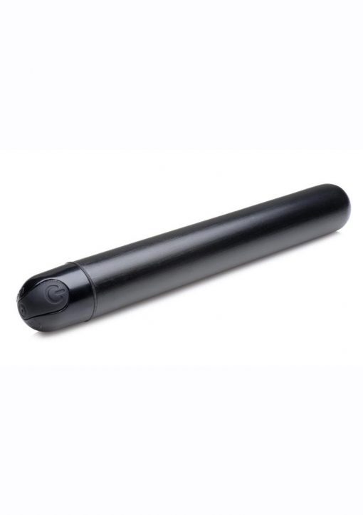 Bang! 10X Slim Metallic Rechargeable Silicone Bullet - Black