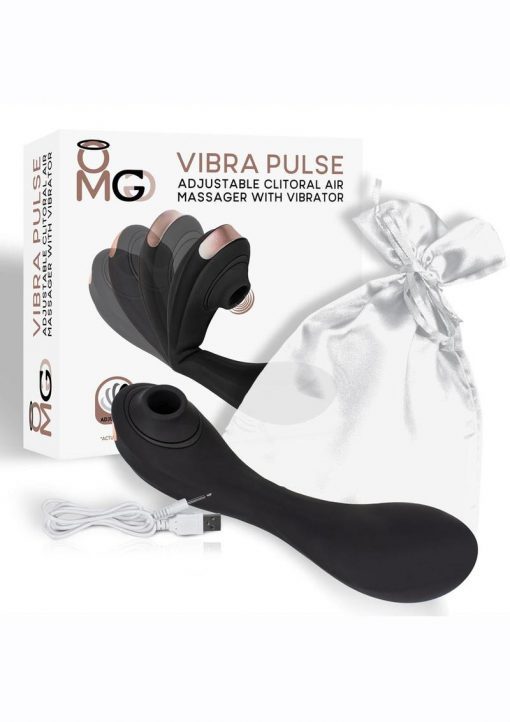 OMG VibraPulse Rechargeable Silicone Clitoral Stimulator - Black