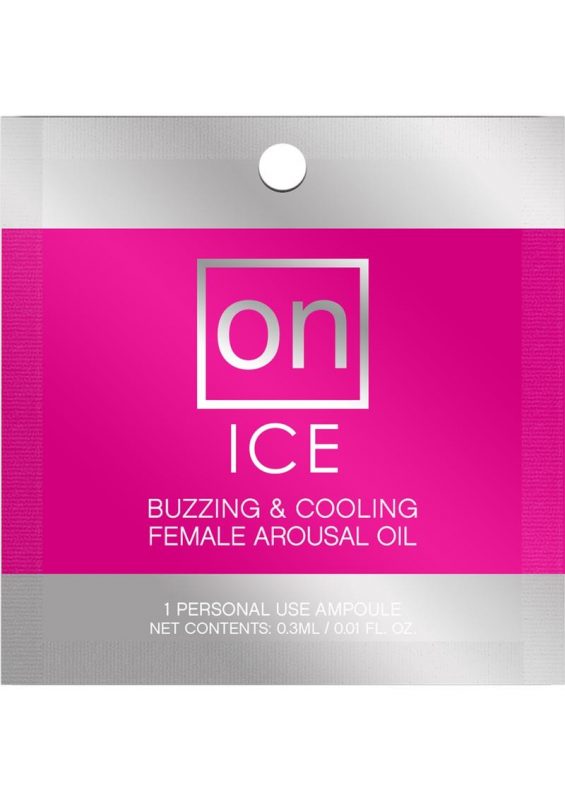 On Ice Buzzing and Cooling Female Arousal Oil .01oz Counter Display (40 per display)