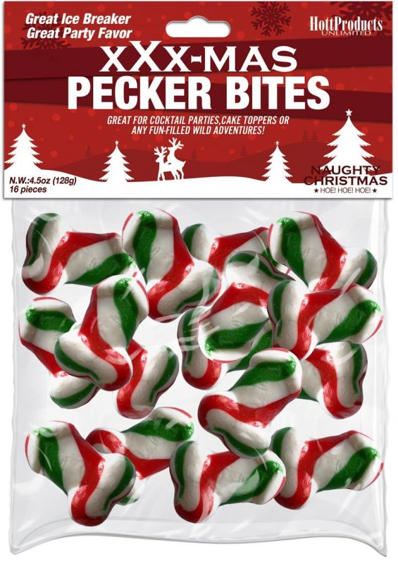 Xmas Pecker Bites Candy 16 Pieces Per Bag