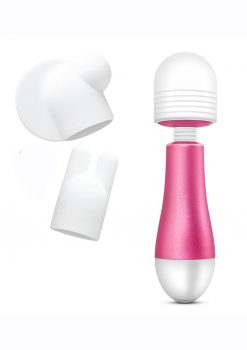 Noje Jules - Rose Rechargeable Silicone Wand Massager - Pink/White