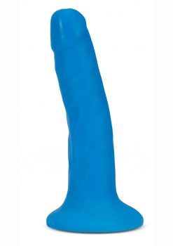 Neo Elite Silicone Dual Density Dildo 6in - Blue