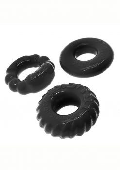 Oxballs Bonemaker Cock Ring Kit (3 Pack) - Black