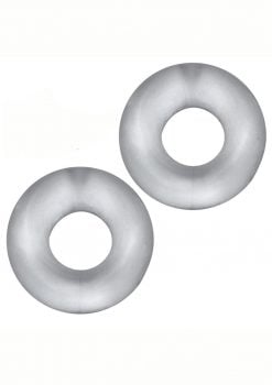 Hunkyjunk Stiffy Bulge Silicone Cock Ring (2 Pack) - Clear Ice