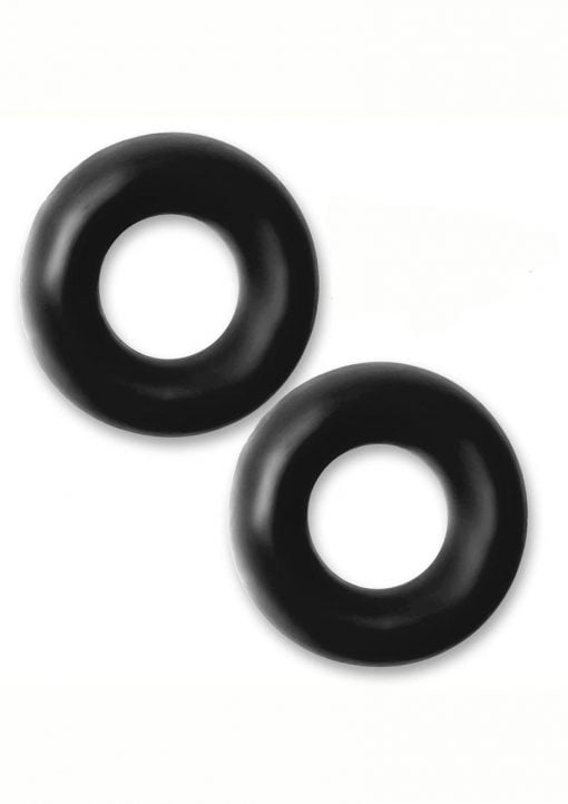 Hunkyjunk Stiffy Bulge Silicone Cock Ring (2 Pack) - Tar Ice