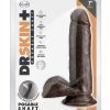 Dr. Skin Plus Posable Dildo 7in - Chocolate