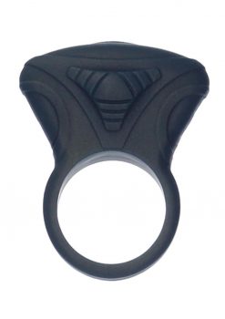Lux Active Circuit Rechargeable Silicone Cock Ring with Remote Control - Navy
