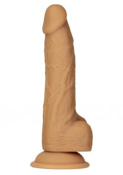 Naked Addiction Silicone Dual Density Dildo with Bonus PowerBullet 8in - Caramel