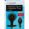 Weighted Silicone Inflatable Plug Large - Black