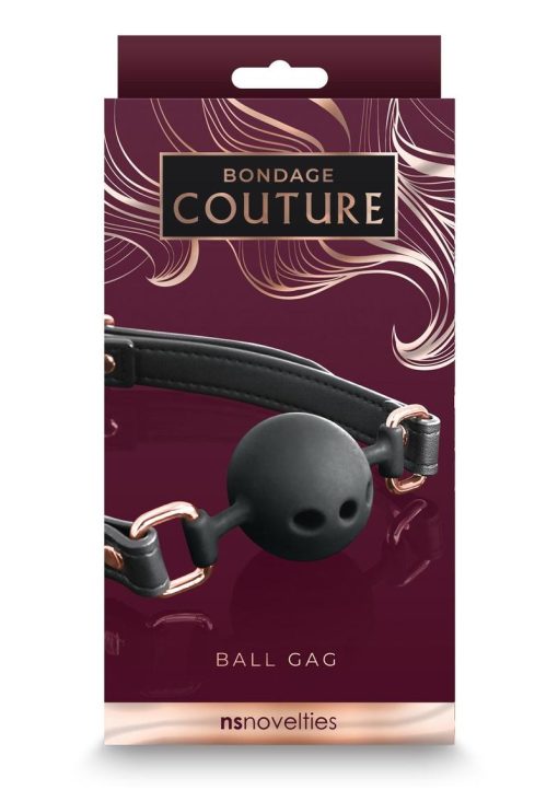 Bondage Couture Silicone Ball Gag - Black