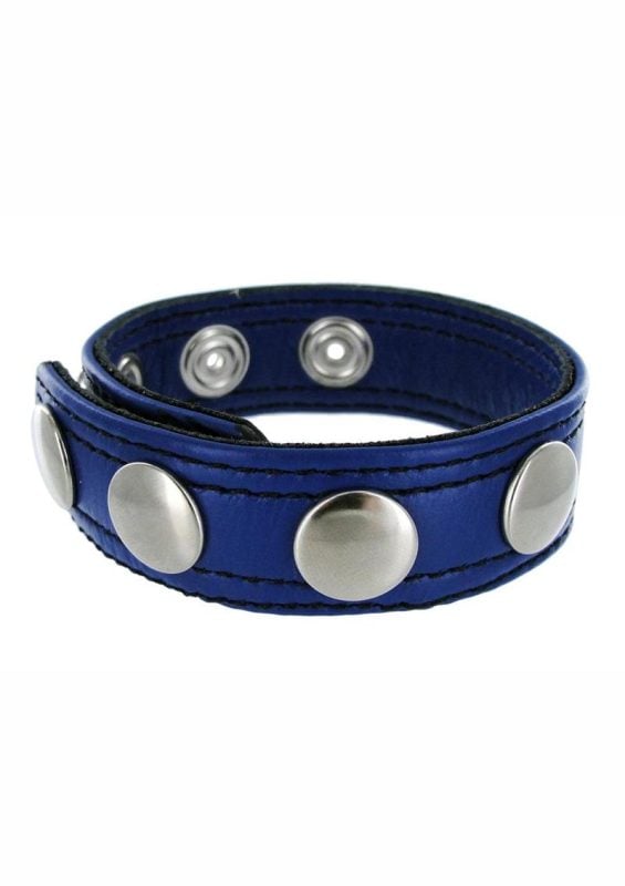 Strict Leather Speed Snap Cock Ring - Blue