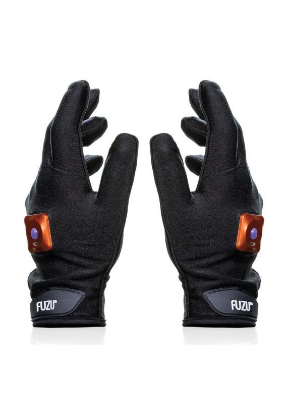 The Fuzu Vibrating Rechargeable Massage Gloves - Black