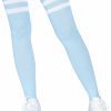 Leg Avenue Athlete Thigh Hi 3 Stripe Top - O/S - Light Blue