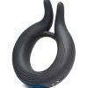 Trinity 4 Men 10X Cock Viper Dual Stimulating Rechargeable Silicone Cock Ring - Black