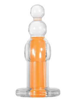 Gender X Orange Dream Silicone Rechargeable Beads with Remote Control - Clear/Orange
