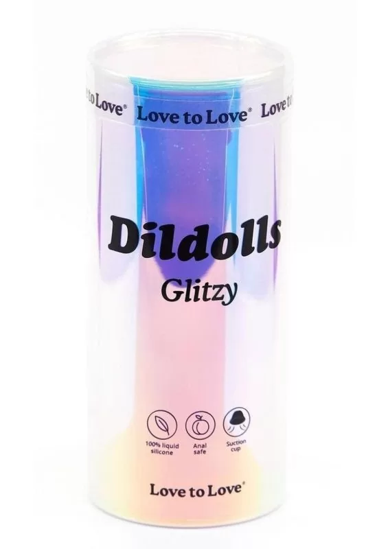 Dildolls Glitzy Silicone Dildo - Pink