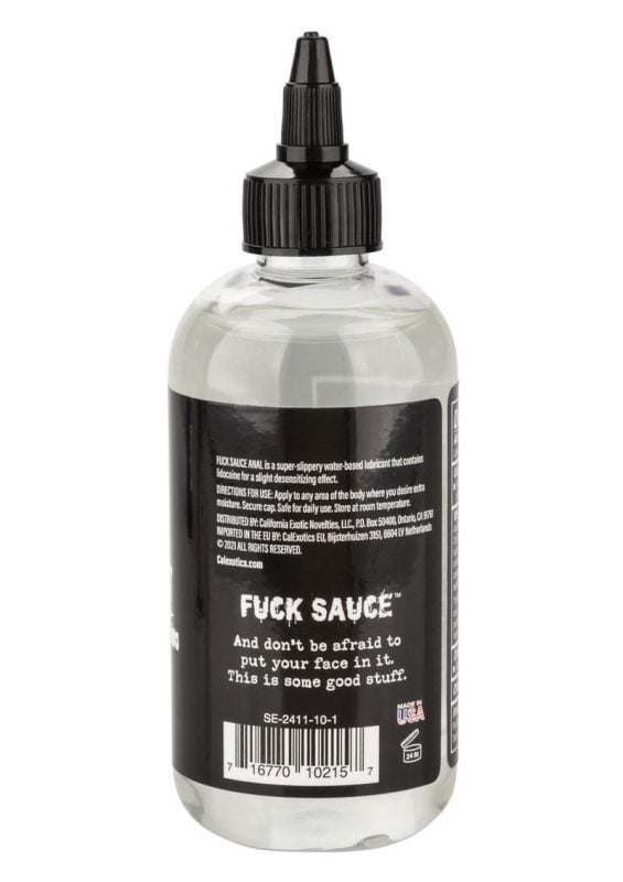 Fuck Sauce Anal Numbing Water Based Lubricant 8oz