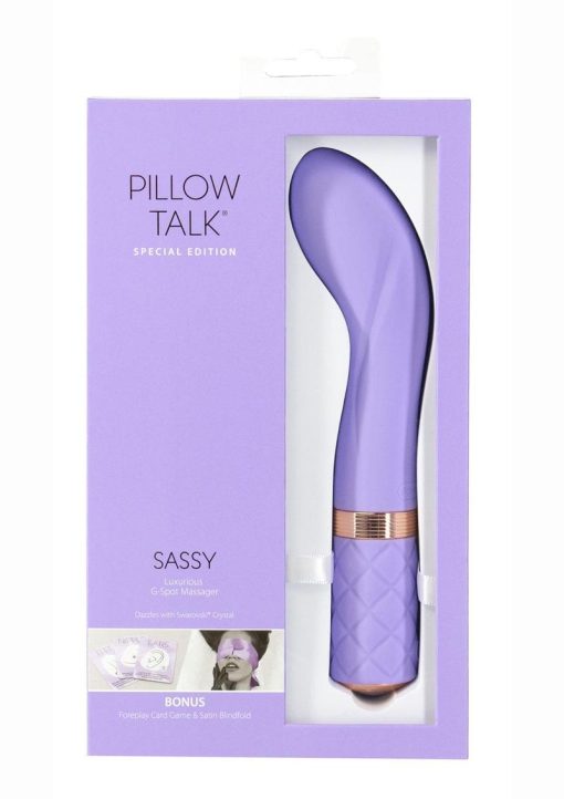 Pillow Talk Special Edition Sassy Silicone Rechargeable G-Spot Vibrator - Purple/Rose Gold