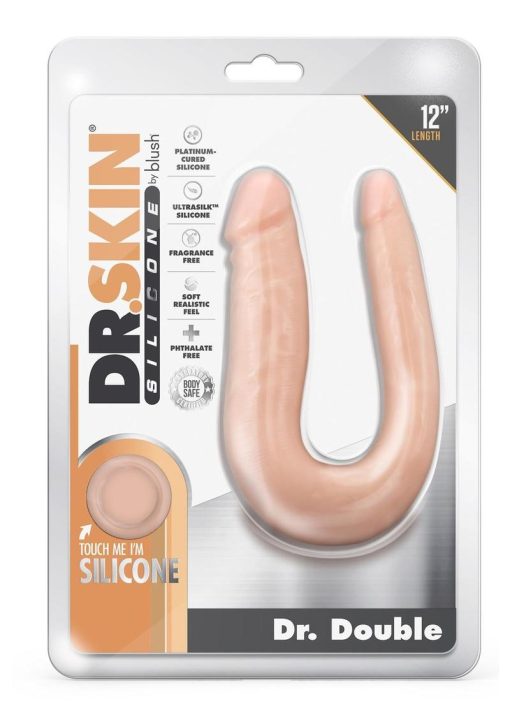 Dr. Skin Silicone Dr. Double Dildo Double Dong 12in - Vanilla