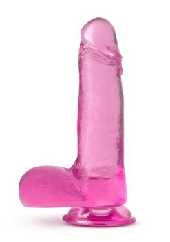 B Yours Plus Rock n` Roll Realistic Dildo with Balls 7.25in - Pink