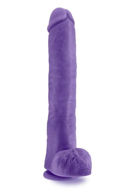 Au Naturel Bold Daddy Dildo with Suction Cup 14in - Purple