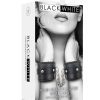 Ouch! Plush Bonded Leather Hand Cuffs - Black