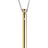 Charmed Rechargeable Stainless Steel 7X Vibrating Necklace - Gold