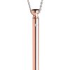 Charmed Rechargeable Stainless Steel 7X Vibrating Necklace - Rose Gold