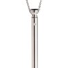 Charmed Rechargeable Stainless Steel 7X Vibrating Necklace - Silver