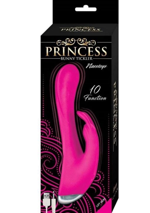 Princess Bunny Tickler Rechargeable Silicone Rabbit Vibrator - Pink