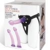 Lux Fetish Size Up Dildo and Harness Pegging Training Set (3 Piece) - Purple