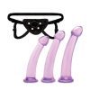 Lux Fetish Size Up Dildo and Harness Pegging Training Set (3 Piece) - Purple