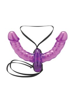 Lux Fetish Pleasure For 2 Double-Ended Strap-On - Purple