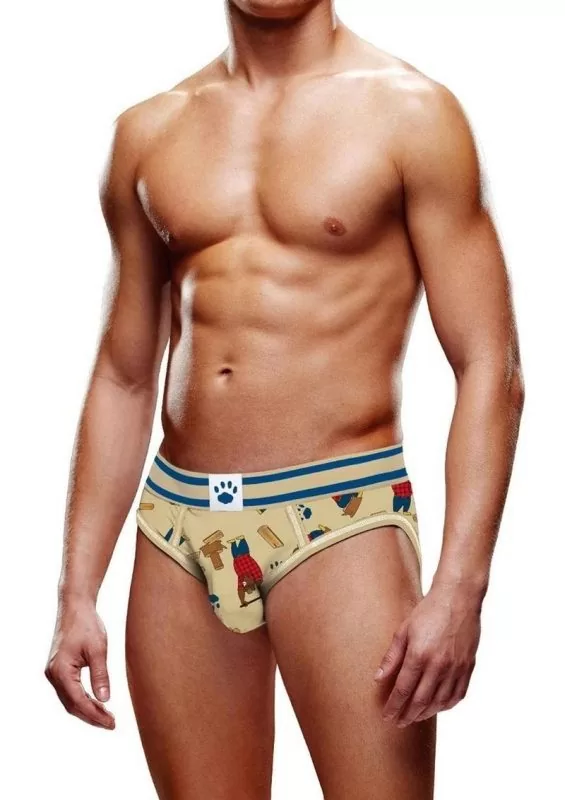 Prowler Lumberbear Open Brief - Small - Brown/Blue