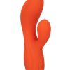 Stella Liquid Silicone Dual Teaser Rechargeable Vibrator - Orange