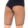 Leg Avenue Industrial Net Biker Shorts - O/S - Black