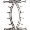 Master Series Spread `Em Poker Stainless Steel Labia Clamp with Adjustable Pressure Screws