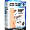 Trinity Men 20X Dual Cock Teaser with Cock andamp; Ball Ring - Clear