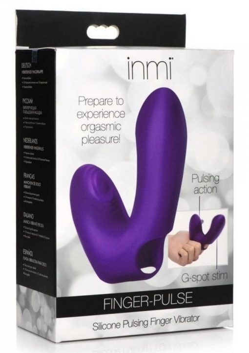Inmi Finger Pulse Rechargeable Silicone Finger Vibrator - Purple