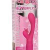 Rechargeable Butterfly Kiss Flutter Silicone Massager - Pink