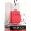 Inmi Bloomgasm French Rose Silicone Rechargeable Licking andamp; Vibrating Clitoral Stimulator - Red