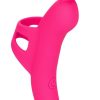Neon Vibes The Flirty Vibe Rechargeable Silicone Finger Vibrator - Pink