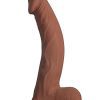 Realcocks Dual Layered Bendable Dildo 9in - Chocolate