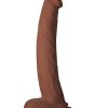 Realcocks Dual Layered Bendable Dildo 11in - Chocolate