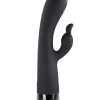 Heat Up andamp; Chill Rechargeable Silicone Heating and Cooling G-Spot Dual Stim Vibrator - Black
