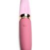 Prisms Vibra-Glass 10X Rose Dual End Rechargeable Silicone/Glass Vibrating Dildo - Pink