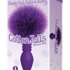 The 9`s - Cottontails Silicone Ribbed Bunny Tail Butt Plug - Purple