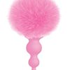 The 9`s - Cottontails Silicone Beaded Bunny Tail Butt Plug - Pink